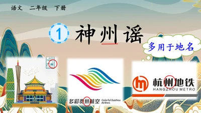 识字1《神州谣》课件
