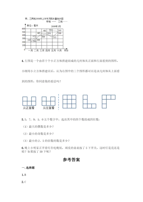 人教版五年级下册数学期末测试卷及参考答案【考试直接用】.docx