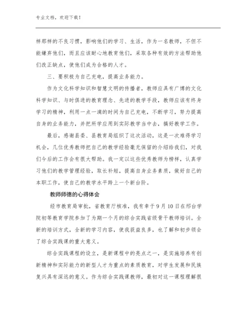 2024教师师德的心得体会范文16篇.docx