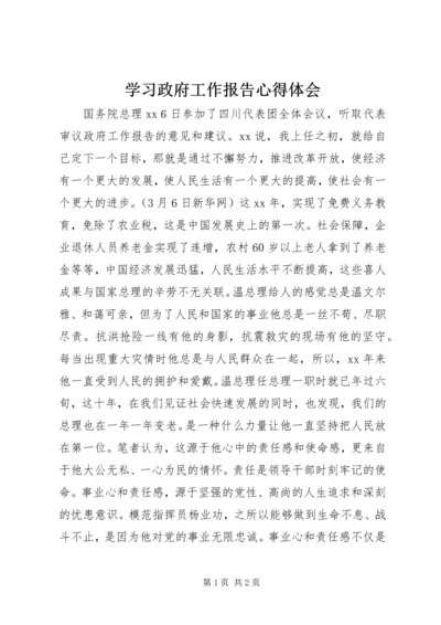 学习政府工作报告心得体会.docx