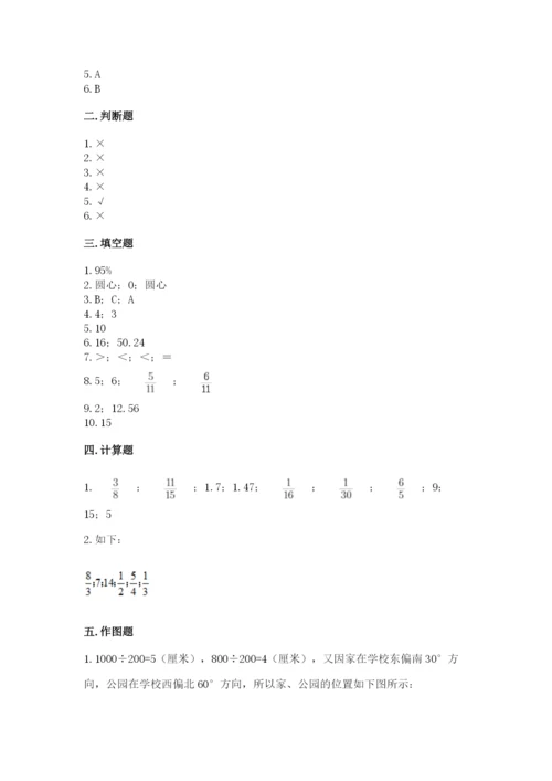 2022人教版六年级上册数学期末测试卷重点班.docx