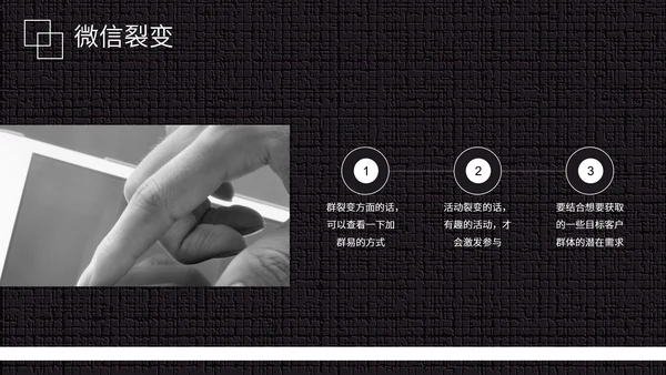 黑白微信公众号推广运营方案PPT模板