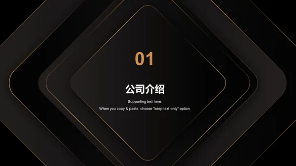 黑金奢华简约企业发布会PPT