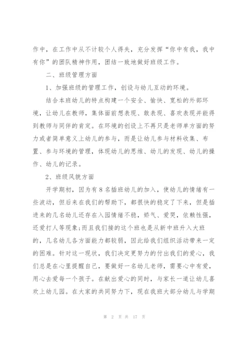 幼儿园大班教学报告总结范文5篇.docx