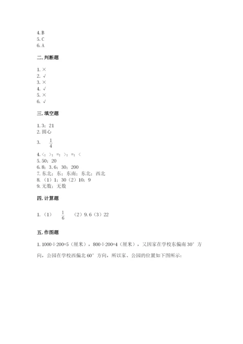 小学数学六年级上册期末考试试卷及答案【必刷】.docx