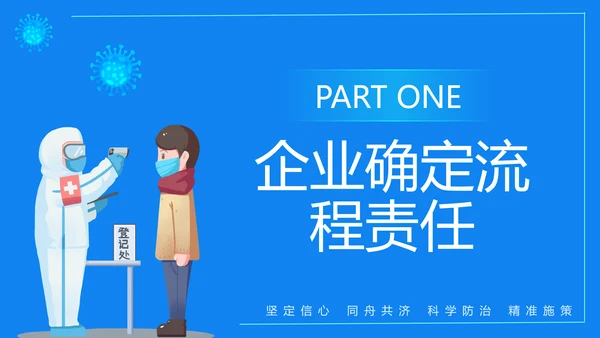 企业复工复产疫情防控方案蓝色ppt模板