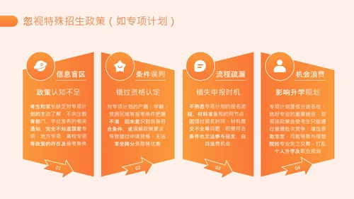 橙色简约风高考志愿填报指南PPT