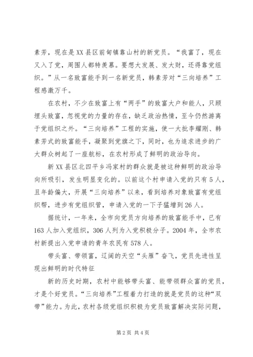 全市农村实施三向培养工程纪实 (3).docx