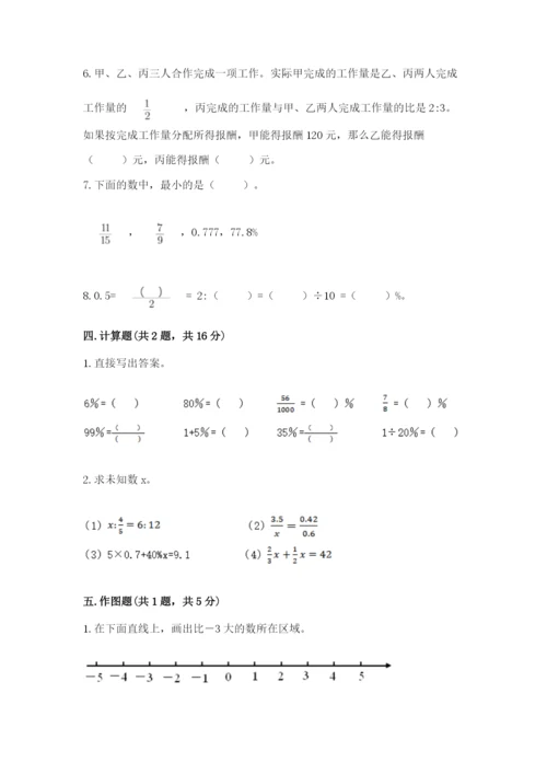 冀教版六年级下册数学 期末检测卷含答案（轻巧夺冠）.docx