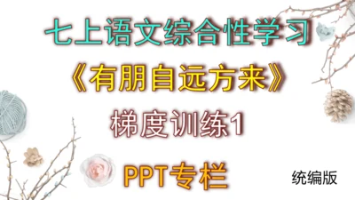 七上语文综合性学习《有朋自远方来》梯度训练1 课件