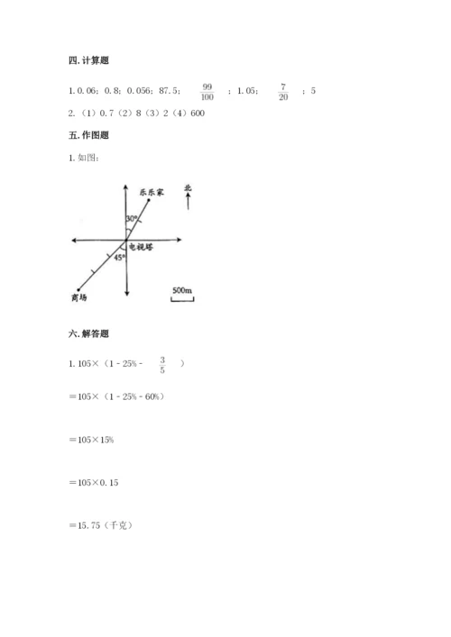 常熟市六年级下册数学期末测试卷及完整答案.docx