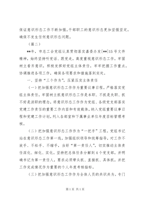意识形态工作责任制落实情况自查报告10篇.docx