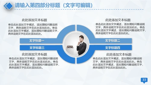 医学医疗蓝色简约工作汇报通用PPT模板