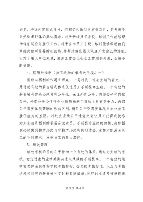 人力资源管理工作心得体会两篇精编.docx