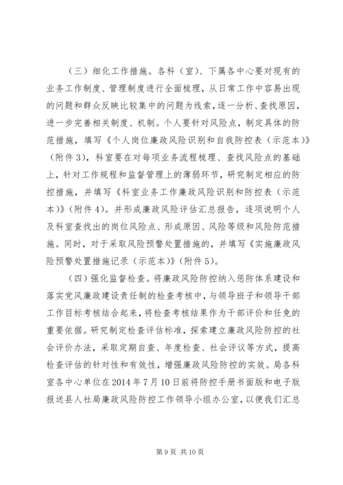 人保局廉政风险防控实施方案.docx