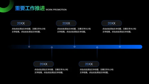 简约深色蓝绿通用工作计划工作总结PPT演示模板