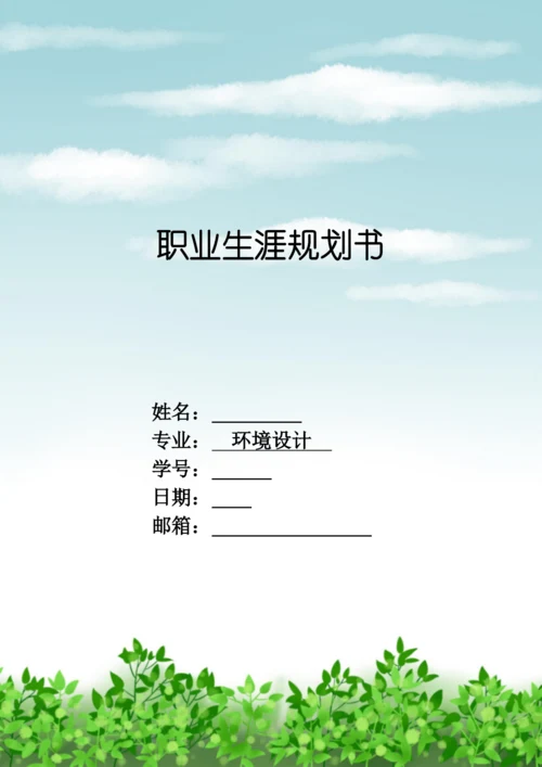 13页5700字环境设计专业职业生涯规划.docx