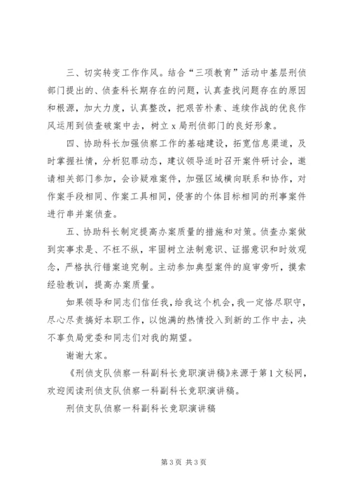 刑侦支队侦察一科副科长竞职演讲稿 (6).docx