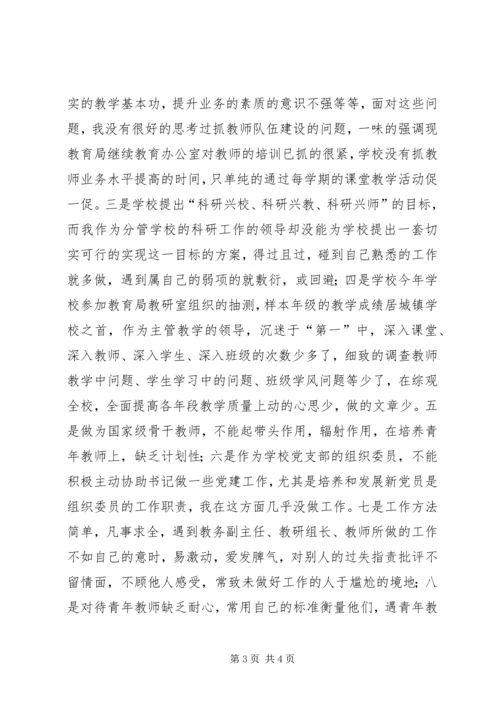 小学副校长党性分析材料.docx