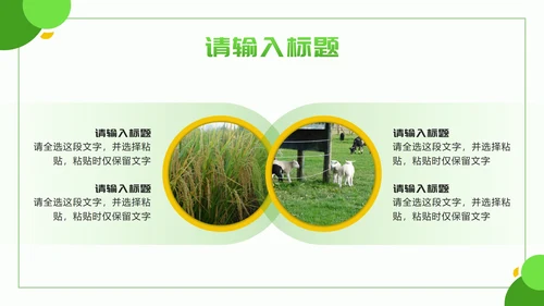 黄绿色几何实景乡村振兴新篇章PPT模板
