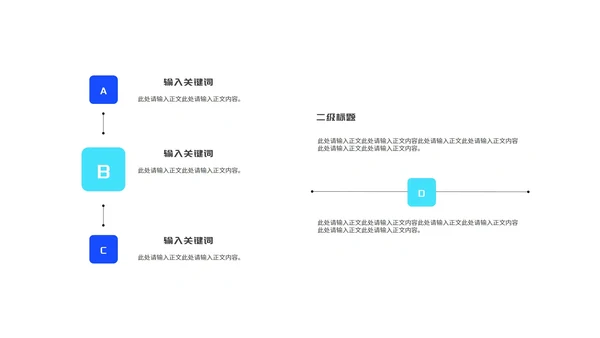 蓝色简约风数据走势述职报告PPT模板