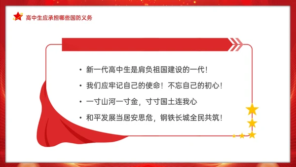 全民国防教育日班会通用PPT模板