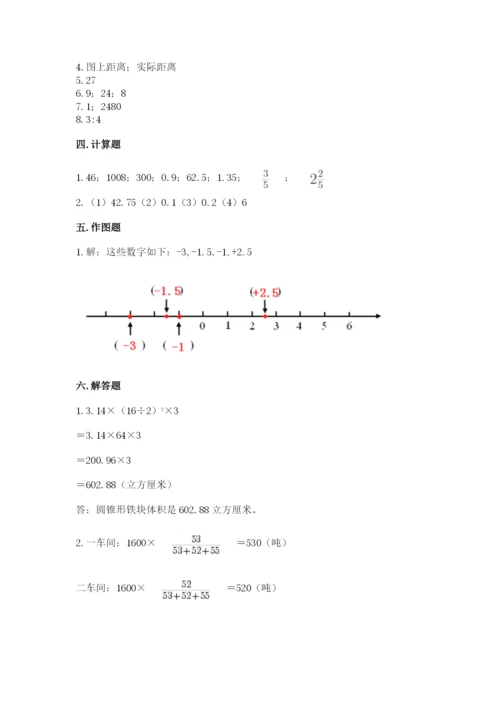 小学六年级下册数学期末卷及完整答案【各地真题】.docx