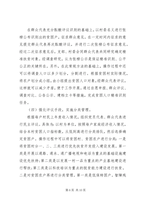 县级领导村精准扶贫调研报告.docx