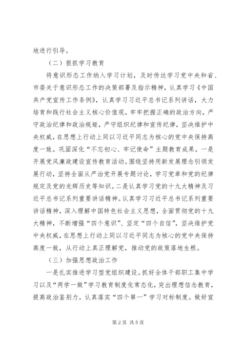 乡镇卫生院XX年上半年意识形态工作总结.docx