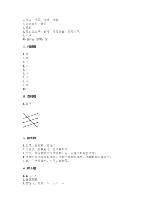 教科版一年级下册科学期末测试卷【考点提分】.docx