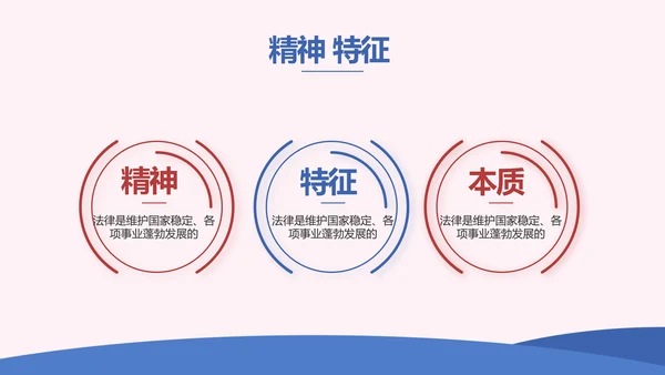 蓝色创意法律宣传知识动态PPT模板