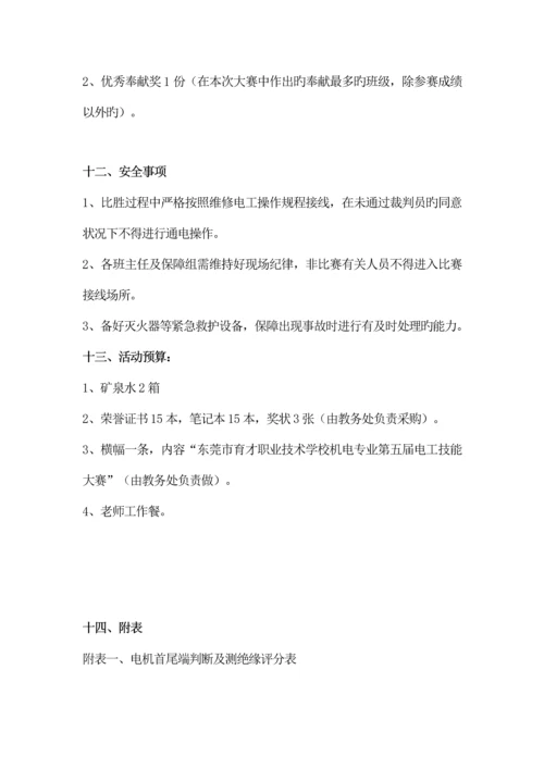 机电专业第五届电工技能大赛方案.docx