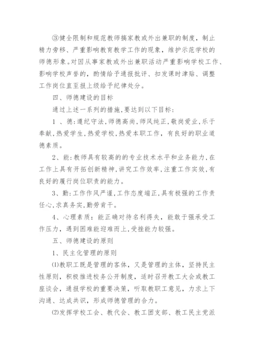 师德师风工作方案.docx