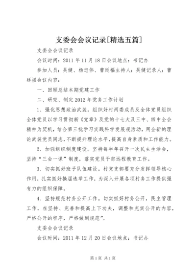 支委会会议记录[精选五篇] (4).docx