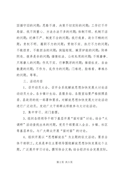 计生局解放思想方案.docx