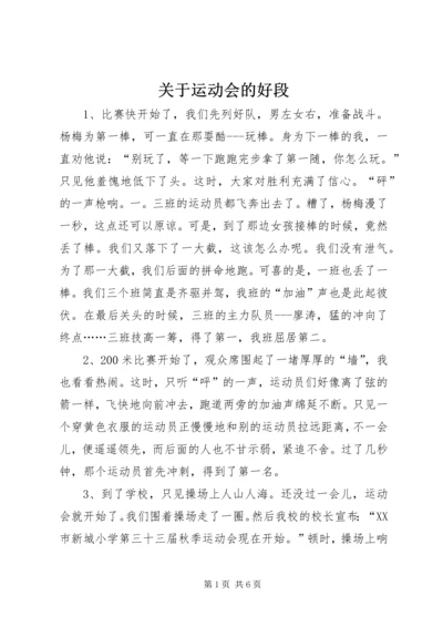 关于运动会的好段.docx