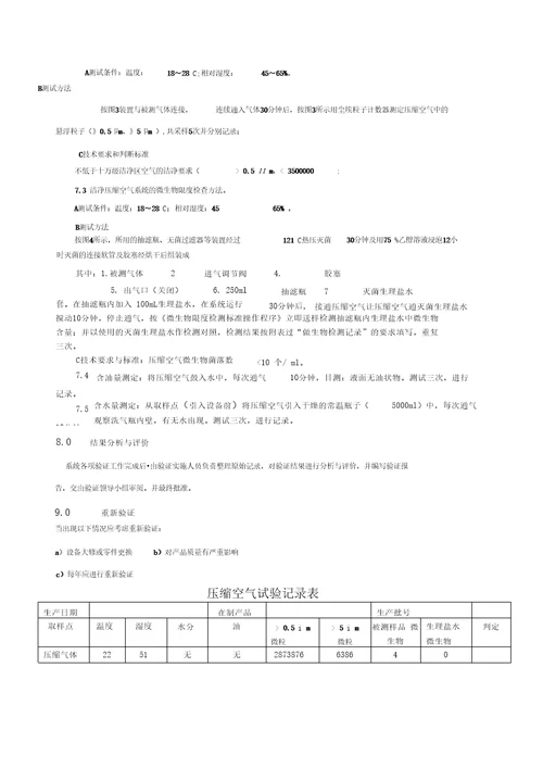 工艺用气验证方案及报告