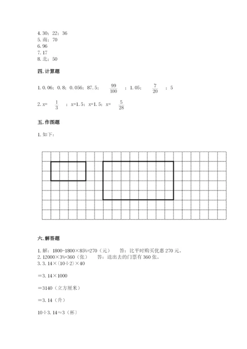 北京版六年级下册数学期末测试卷含答案（典型题）.docx