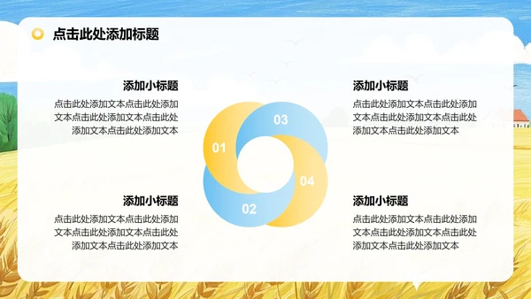 黄色插画风风英语演讲学习汇报PPT模板