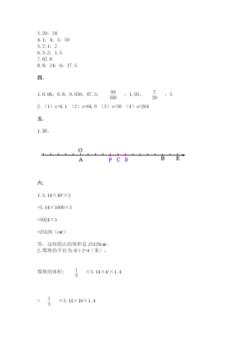 小学六年级数学毕业试题含答案ab卷.docx