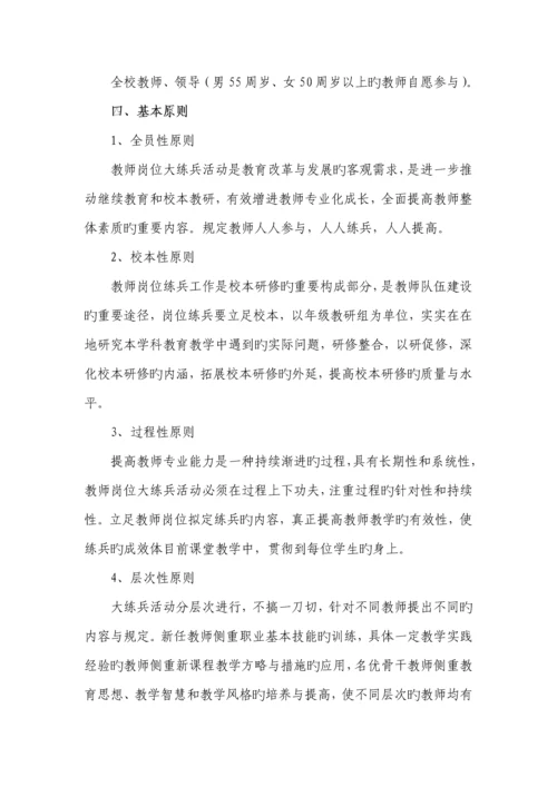 教师岗位大练兵实施专题方案.docx