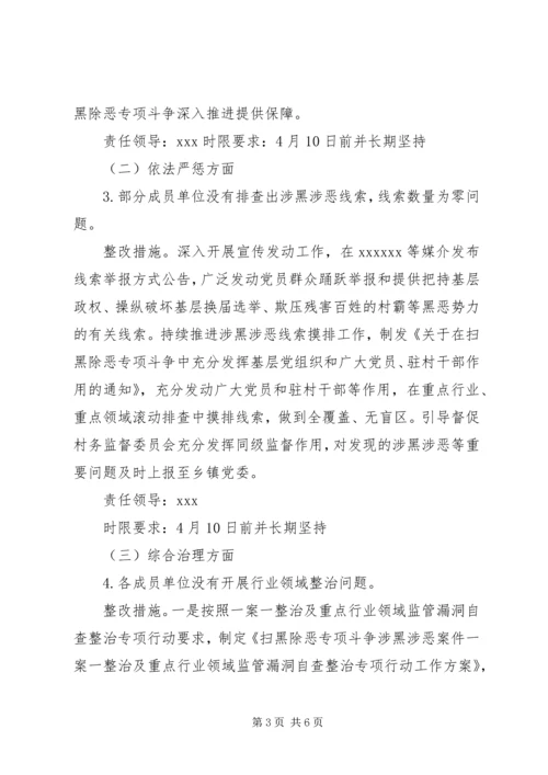 落实省扫黑除恶专项斗争调研指导组反馈意见的整改方案.docx