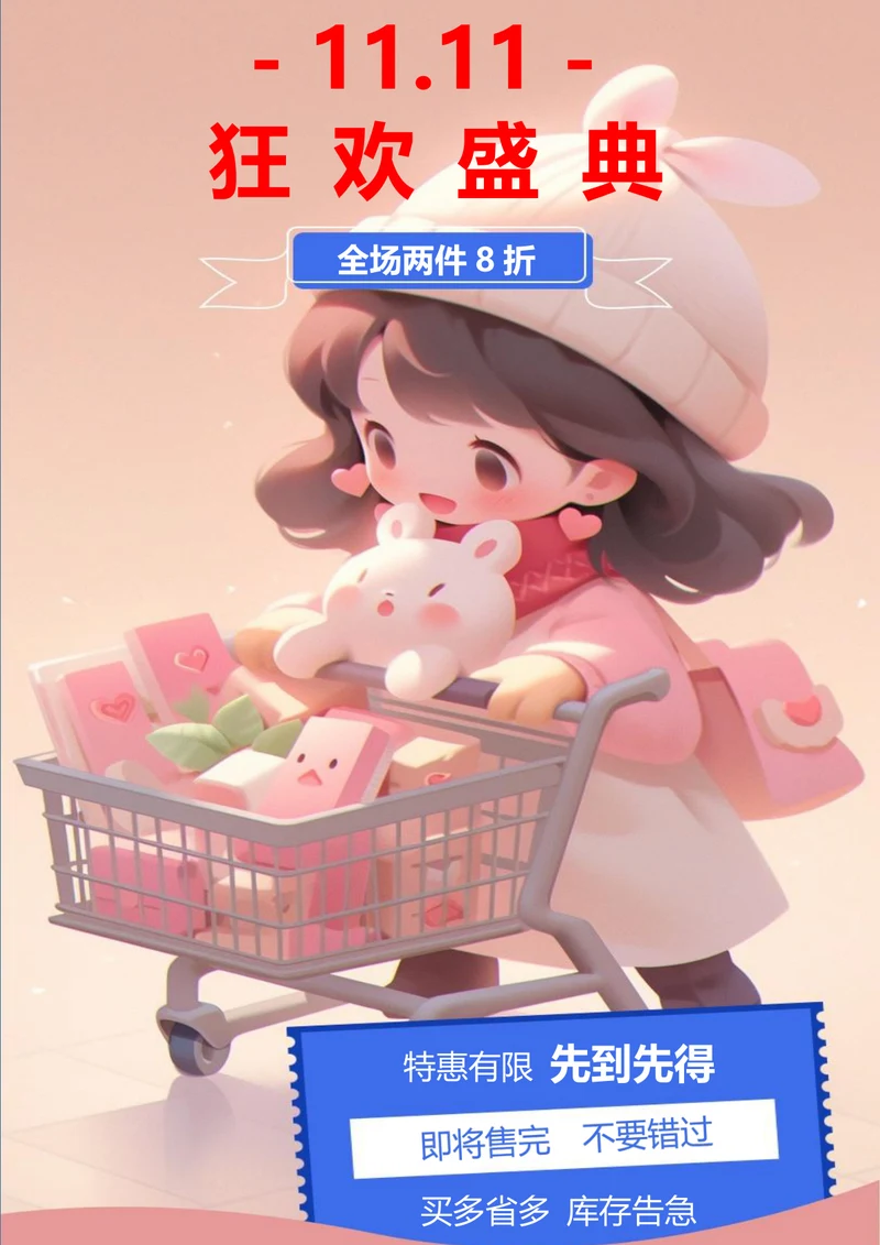 狂欢盛典双十一海报