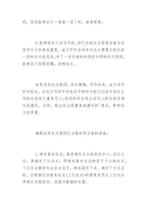 如何编制法学论文提纲.docx