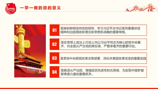 共青团一学一做学习PPT五四青年节完整版