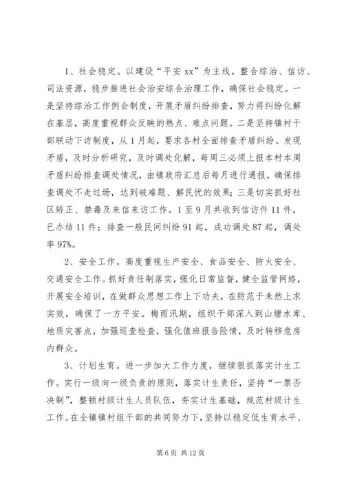 乡镇某年工作总结及某年工作目标和任务.docx