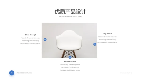 简洁蓝色商业计划书公司简介动态PPT模板