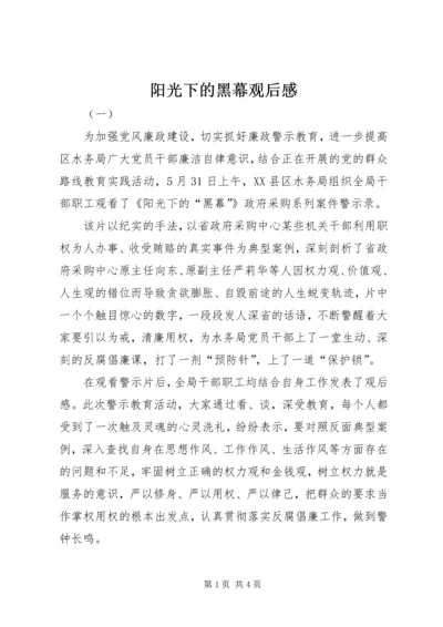 阳光下的黑幕观后感.docx