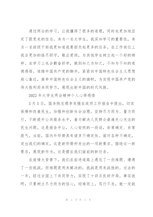 2022年大学生两会精神个人心得感悟.docx