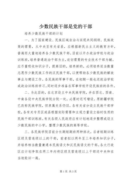 少数民族干部是党的干部 (2).docx